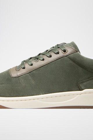 Leren Sneakers - Kaki