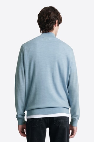 Jersey de lana merino - Celeste jaspeado