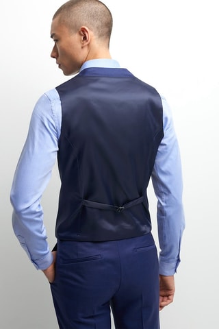 Chaleco de traje de lana - Azul marino