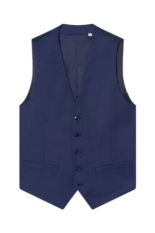 Chaleco de traje de lana - Azul marino