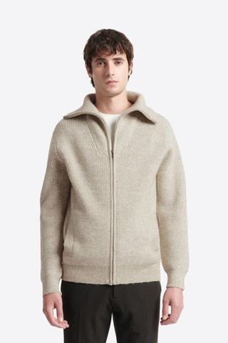 Cárdigan - Beige jaspeado