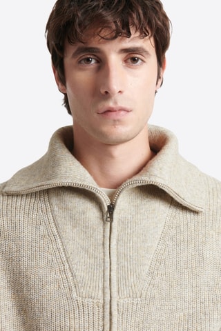 Cárdigan - Beige jaspeado