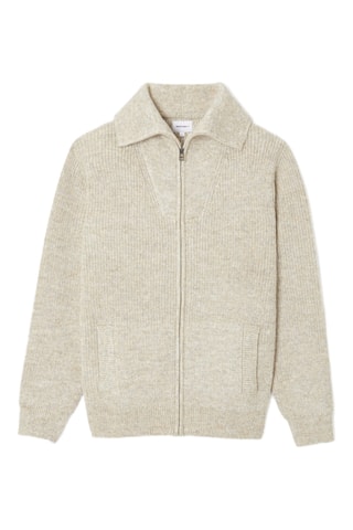 Cárdigan - Beige jaspeado