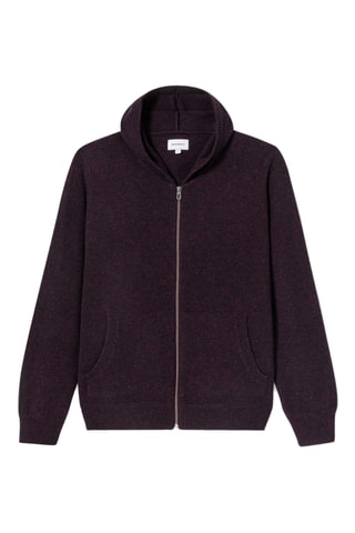 Cárdigan de lana - Burdeos jaspeado