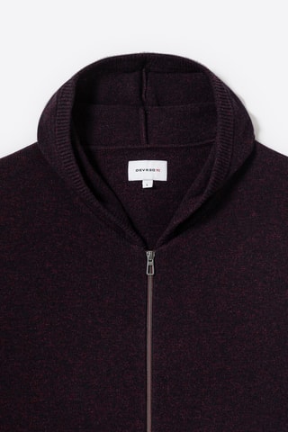 Cárdigan de lana - Burdeos jaspeado