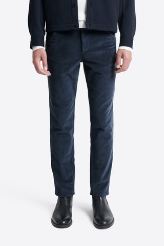 Pantalón chino de pana - Azul marino