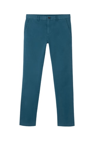 Pantalón slim fit de algodón orgánico - Azul pato