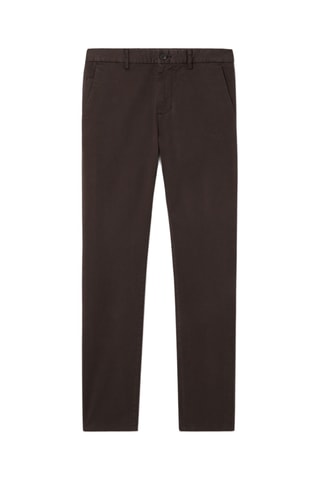 Pantalón chino de algodón orgánico - Marrón