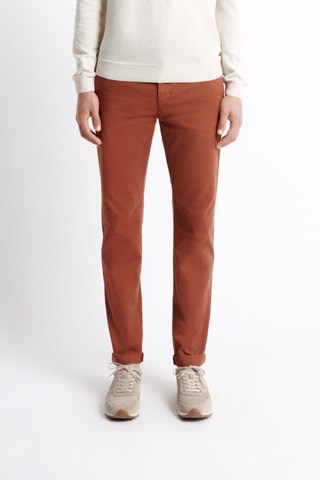 Pantalón slim fit de algodón orgánico - Naranja