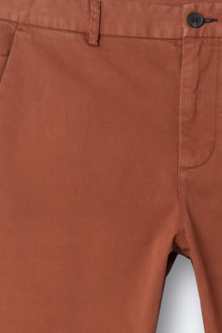 Pantalón slim fit de algodón orgánico - Naranja