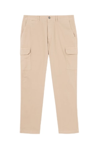Pantalón cargo slim fit - Beige