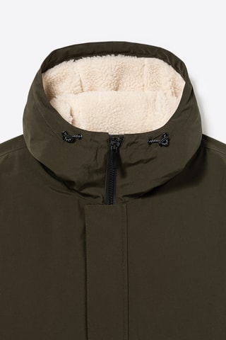 Parka con capucha - Caqui