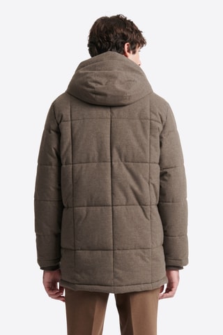 Parka con capucha - Topo