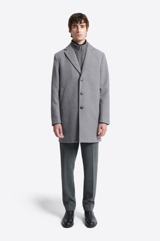 Abrigo de lana - Gris claro