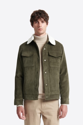 Chaqueta de pana - Verde oscuro