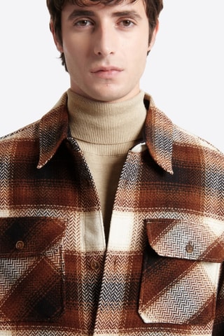 Sobrecamisa regular fit - Marrón