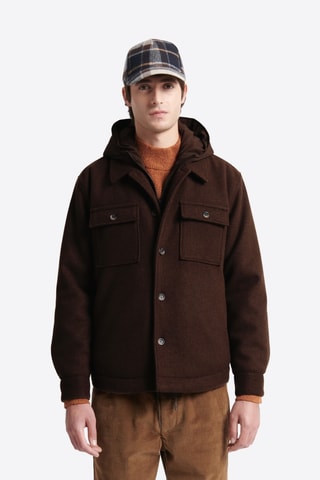 Sobrecamisa regular fit - Marrón