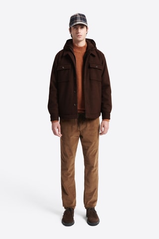 Sobrecamisa regular fit - Marrón