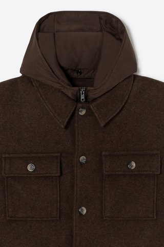 Sobrecamisa regular fit - Marrón