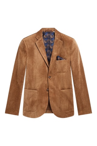 Chaqueta de traje slim fit - Marrón