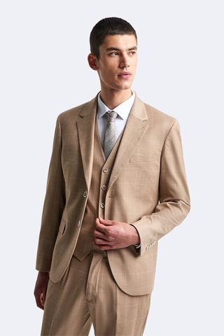 Chaqueta de traje slim fit - Beige