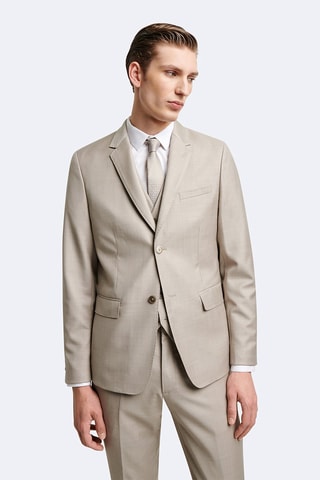 Chaqueta de traje de lana - Beige
