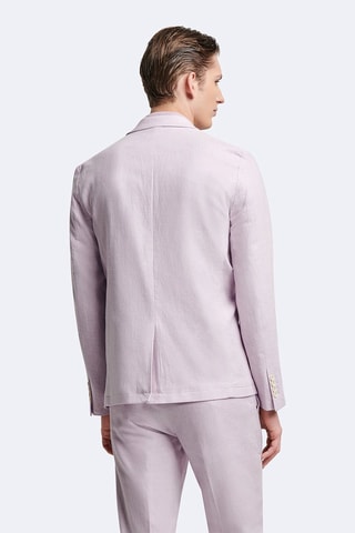 Chaqueta de traje regular fit de lino - Violeta claro