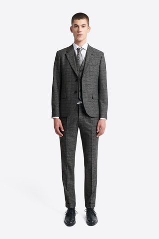 Chaqueta de traje slim fit - Negro jaspeado