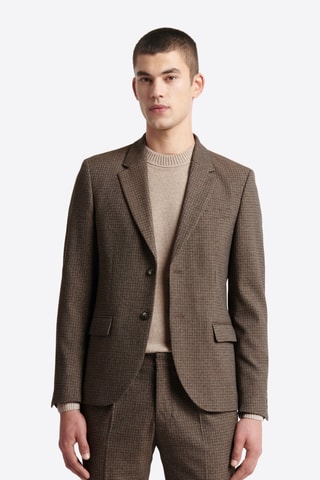 Chaqueta de traje slim fit - Marrón