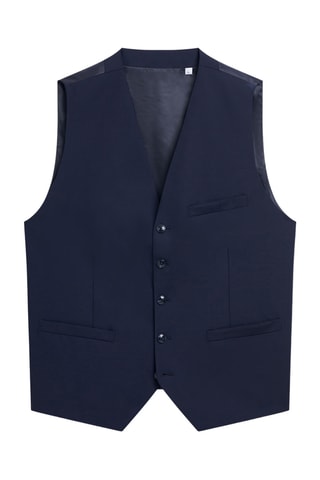 Chaleco de traje de lana - Azul marino