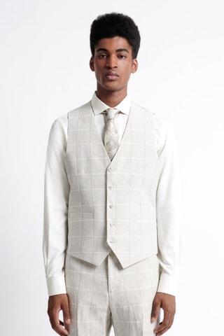 Chaleco de traje de lino - Beige