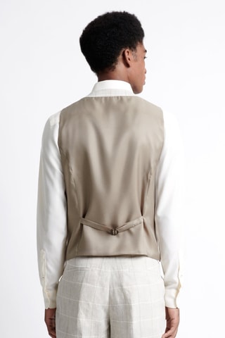 Chaleco de traje de lino - Beige