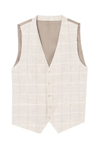 Chaleco de traje de lino - Beige