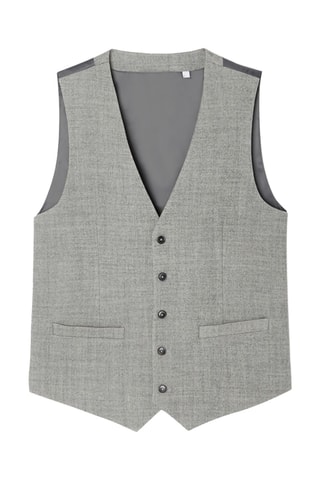 Wollen Gilet - Gemêleerd Grijs