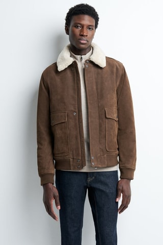 Cazadora de piel - Camel