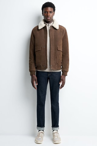 Cazadora de piel - Camel