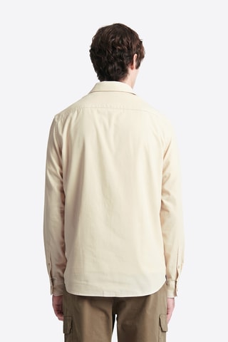 Camisa slim fit de pana - Beige