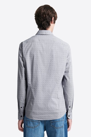 Extra Slim Overhemd - Marineblauw en Wit