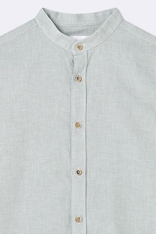 Camisa slim fit de lino - Verde almendra