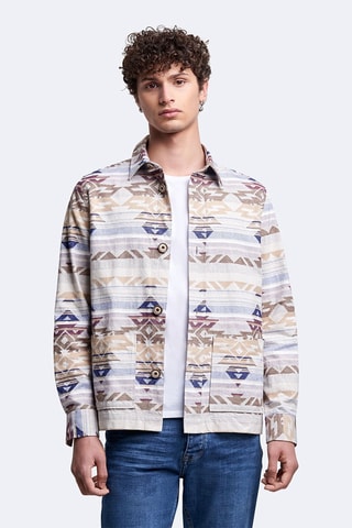 Sobrecamisa regular fit - Beige