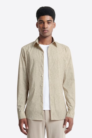 Camisa slim fit - Beige