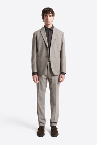 Camisa slim fit - Marrón oscuro jaspeado