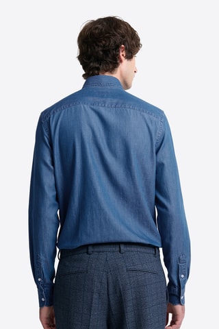 Jeansoverhemd Slim Fit - Kobaltblauw