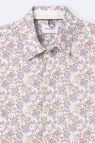 Camisa slim fit de algodón orgánico - Violeta