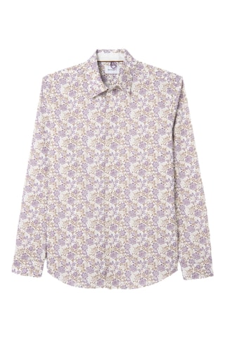 Camisa slim fit de algodón orgánico - Violeta