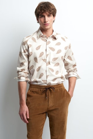 Camisa slim fit vegana - Blanco