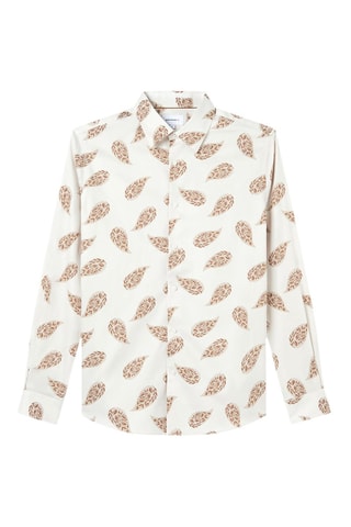 Camisa slim fit vegana - Blanco