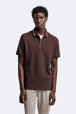 Polo slim fit - Marrón