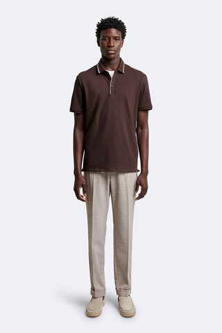 Polo slim fit - Marrón