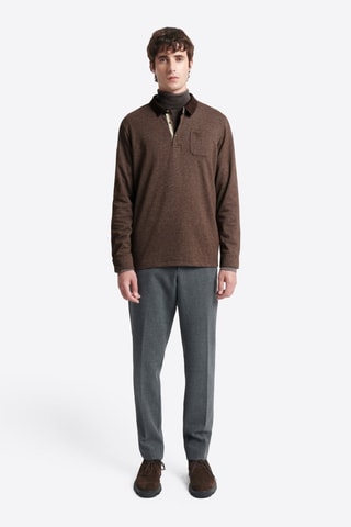 Polo Slim Fit - Gemêleerd Bruin